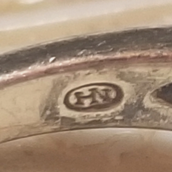 DESIGNER SIGNED Heng Ngai Vintage Genuine Pearl Diamond Sterling Ring - Picture 4 of 8